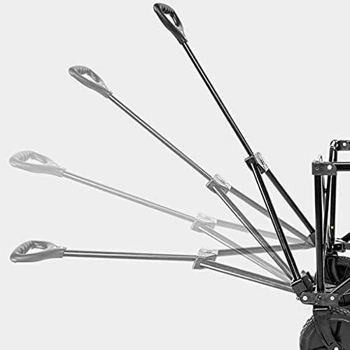 Portable Camping Cart,Outdoor Folding Utility Wagon Heavy Duty Folding Wagon Cart Utility Garden Trolley Portable Rolling Shopping Trolley for Beach Outdoor Picnic Load-Bearing 1