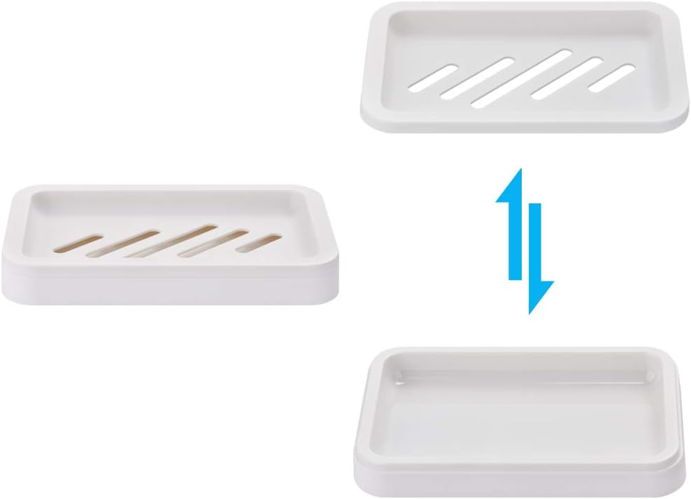 2PCS Draining Soap Dishes, Dishwashing Sponge Soap Holder with Water T