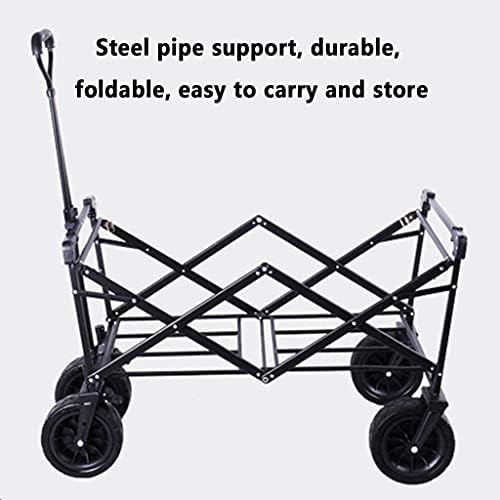 Portable Camping Cart,Outdoor Folding Utility Wagon Outdoor Pull Wagon