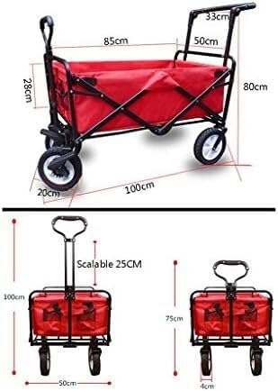 Collapsible Wagon Cart with Wheels Foldable Folding Wagons Carts Silen