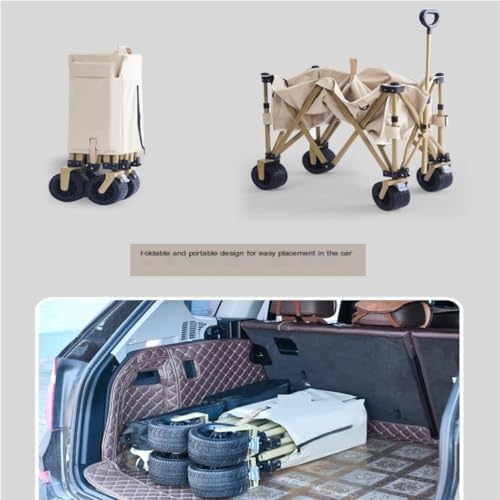 Portable Camping Cart,Portable Beach Camping Trolley Cart for Picnic F