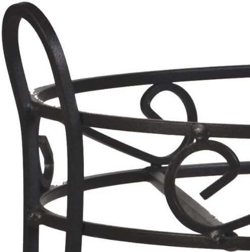 Canterbury 21-Inch Black Scroll Top Plant Stand SCBPS1021-B