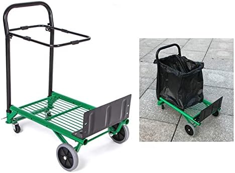 JSEIAJB Home Garden Folding Trolley Utility Wagon Foldable Trolley Grocery Cart Portable Trolley 4Wheel Multifunctional Forklift Trolley