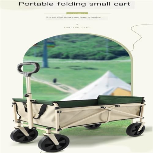 Portable Camping Cart,Foldable Beach Trolley Cart for Camper Outdoor Stroller Travel Equipment Supplies for Picnic Outdoor Carts for Camping Black Color