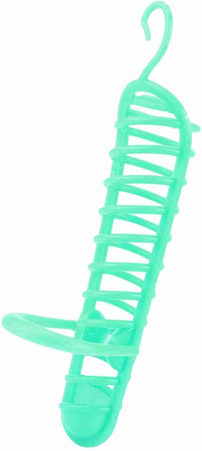 Pilipane Parrots Feeder Basket Plastic Food Fruit Feeding Perch Stand Holder for Pet Bird Supplies (Green)