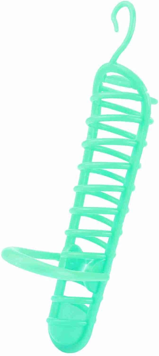 Pilipane Parrots Feeder Basket Plastic Food Fruit Feeding Perch Stand Holder for Pet Bird Supplies (Green)