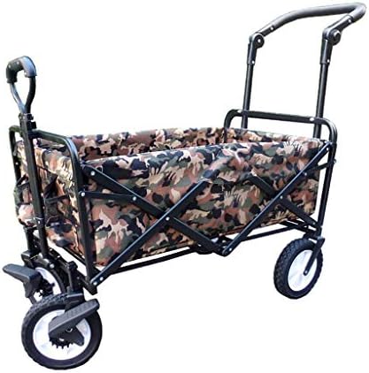 Trolleys, Portable Foldigarden Trolley Cart Heavy Duty Trolley Wagon Multi-Function Shoppicart for Outdoor Campibeach Pull Truck with 4 Wheels,Load:80Kg