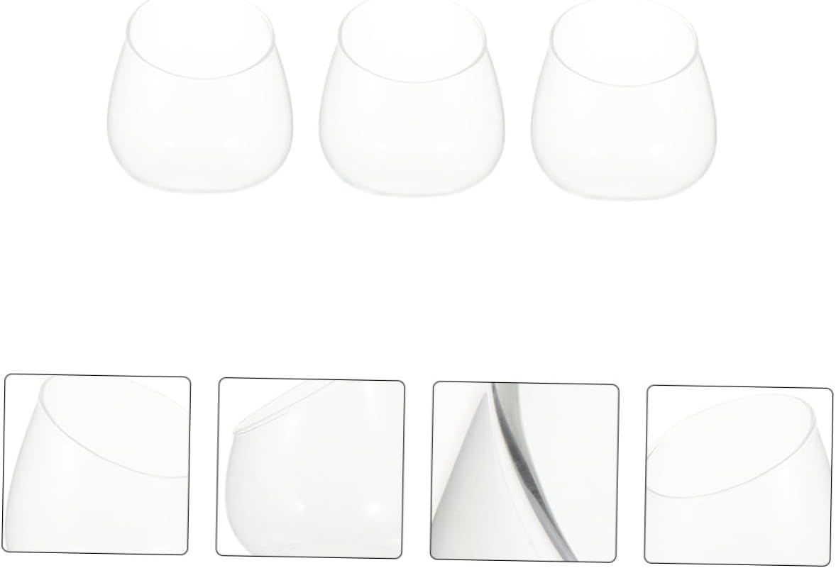 3Pcs Cut Glass Micro Landscape Bottle Elegant Terrarium for Succulents