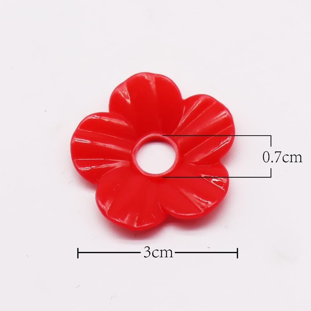 20pcs Red Hummingbird Feeder Replacement Flowers, 3cm Plastic Bird Feeder Replacement Parts Feeding Ports Bee Guards for Hummingbird Feeders, with 2 Cleaning Brush