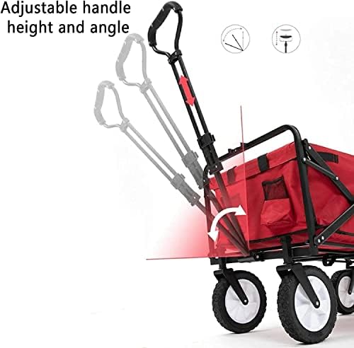 Portable Camping Cart,Garden Transporter Beach Trolley Heavy Camping F