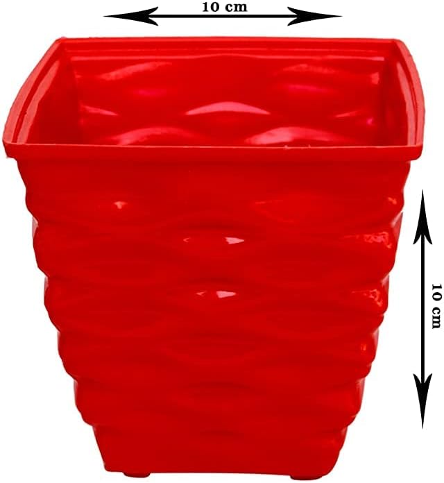 Plastic Diamond Pot Set (Multicolored, 5-Pieces)