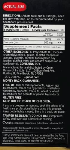 Qunol Ultra CoQ10 100mg, 3x Better Absorption, Patented Water and Fat 