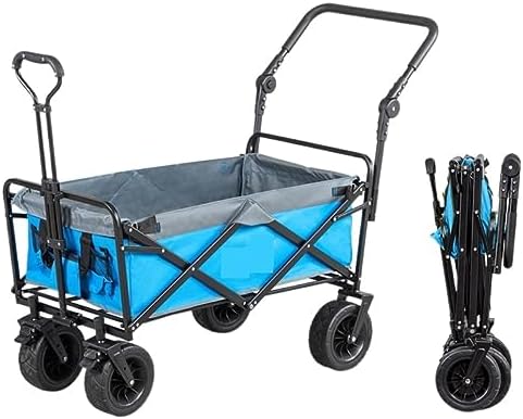 Collapsible Wagon Cart with Wheels Foldable Folding Wagons Carts Silen