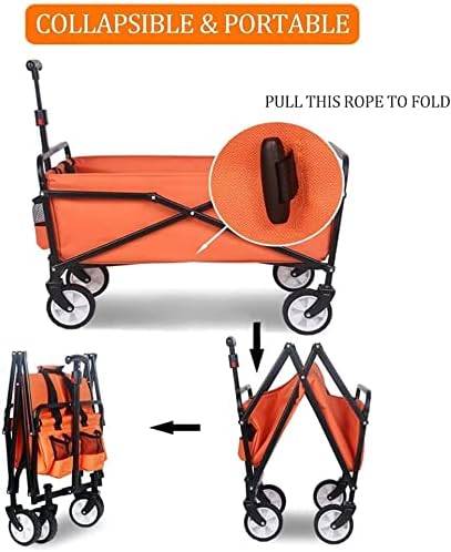 Portable Camping Cart,Heavy Duty Outdoor Beach Coapsible Utility Wagon