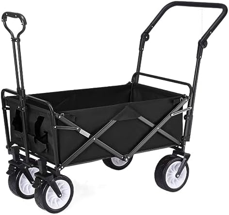 Collapsible Wagon Cart with Wheels Foldable Folding Wagons Carts Silen