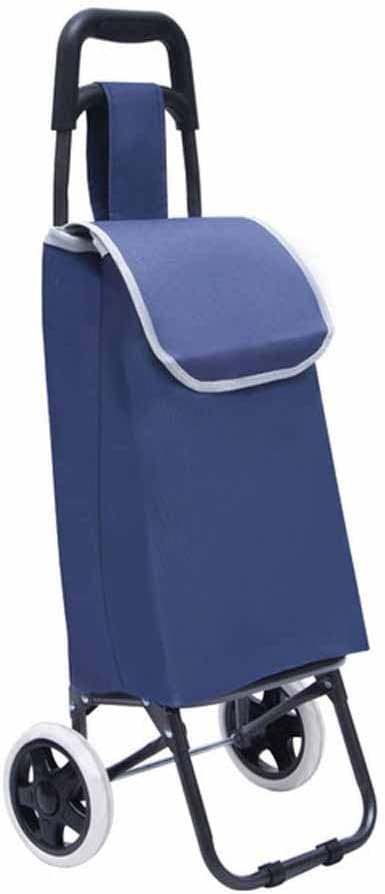 JSEIAJB Portable Shopping Cart Trolley on Wheels Folding Shopper Bag B