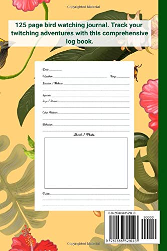 Bird Watching Journal / Log Book: Great Gift For Birding, Twitching, and Nature Walks