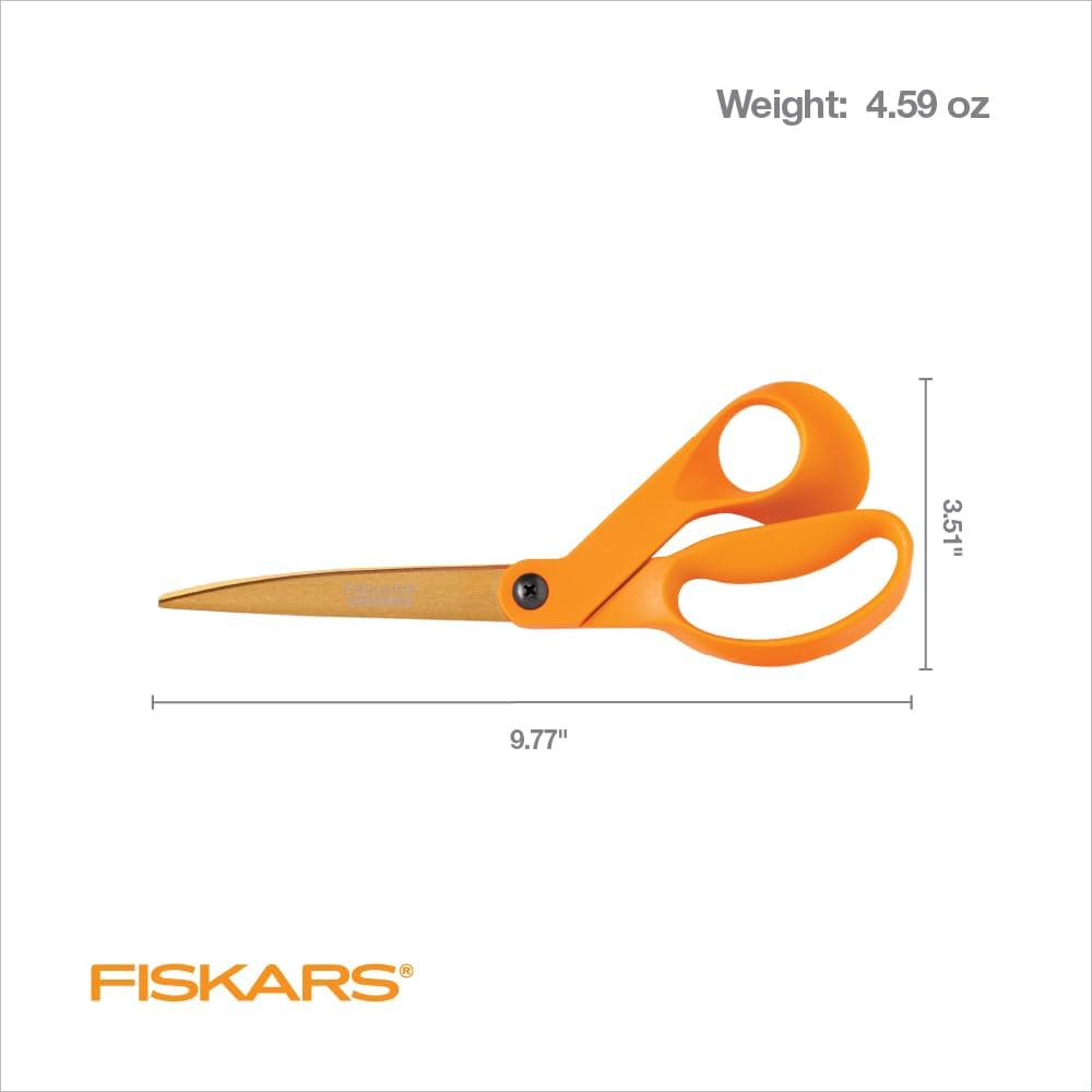 Fiskars Titanium Shop Shears, Stainless Steel Precision-ground Scissor
