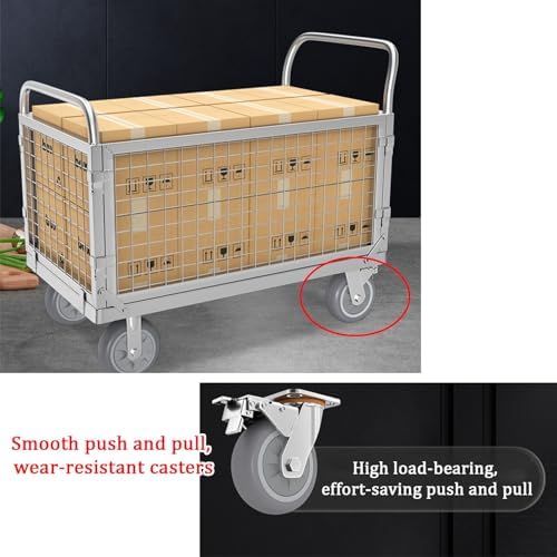 Collapsible Wagon Cart with Wheels Foldable Folding Wagons Carts Silen