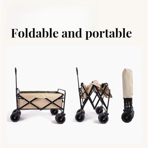 Collapsible Wagon Cart with Wheels Foldable Folding Wagons Carts Silen