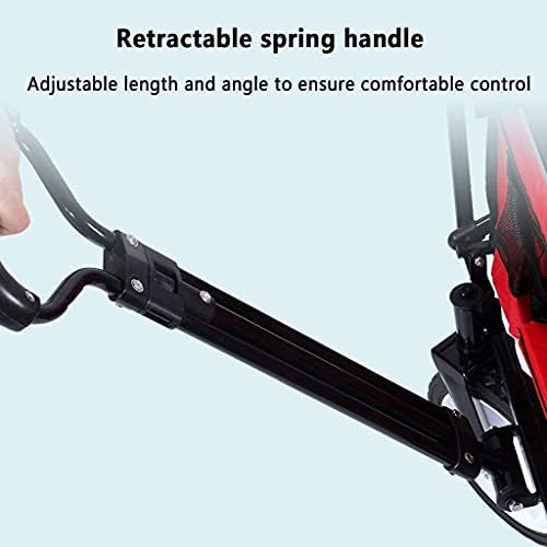 Portable Camping Cart,Outdoor Folding Utility Wagon Portable Camping Cart Hand Cart with 4 Wheels and Adjustable Push Handle Load-Bearing 100kg / 220lbs for Outdoor G