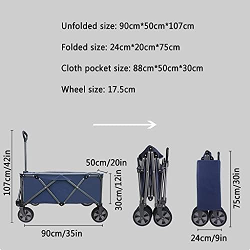 Collapsible Wagon Cart with Wheels Foldable Folding Wagons Carts Silen