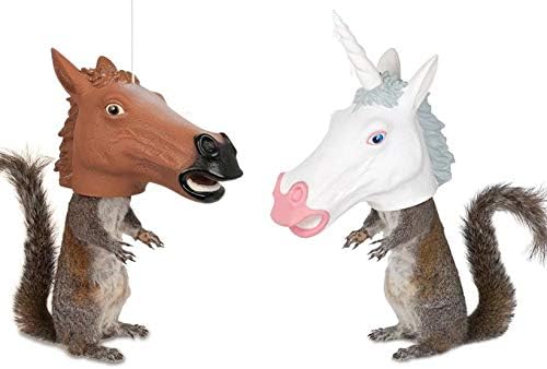Squirrel Feeder Unicorn Head / Horse Head Duo - These Will Bring All The Laughs!