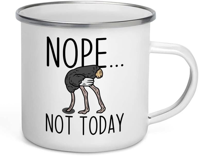 Bird Lover Camper Mug 12oz - Nope not today - Hummingbird Nest Cage Parrot Dad Gardening Outdoor Birdwatcher Feeder