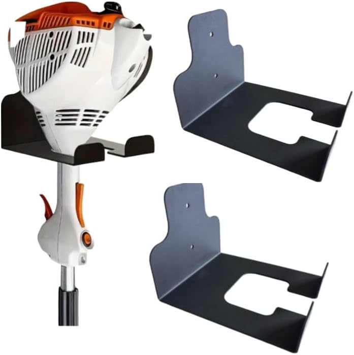 LUWOO 2 Pack Heavy Duty Weed Eater Hanger, Wall Mount Trimmer Rack for
