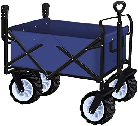 Trolleys, Foldiwagon Garden Cart, Foldable Push 100Kg Max Load, Beach Outdoor Garden Picnic Heavy Duty Shoppicart Wagons