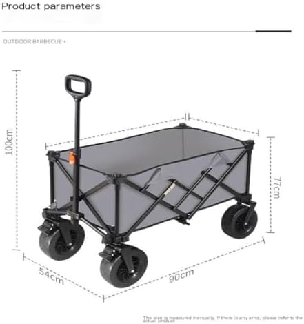 Portable Camping Cart,Folding Beach Trolley Cart with Table for Outdoor Camping Portable Picnic Cart for Camper Trailer and Van