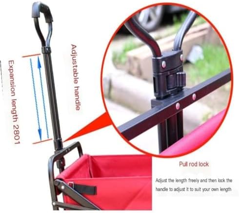 Portable Camping Cart,Outdoor Beach Camping Folding Trolley Cart for C
