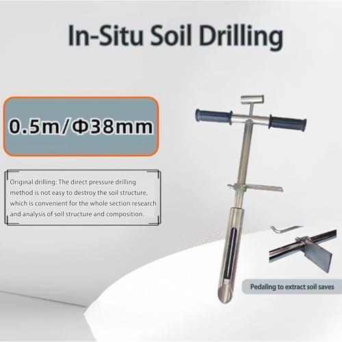 Premium Soil Sampler Tool - 304 Stainless Steel, 38mm Diameter, 40in L