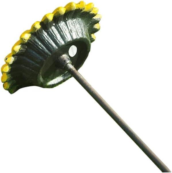 Heavy Duty Cast Iron Sunflower Bird Bath,30" H Handmade Bird Feeder Ga