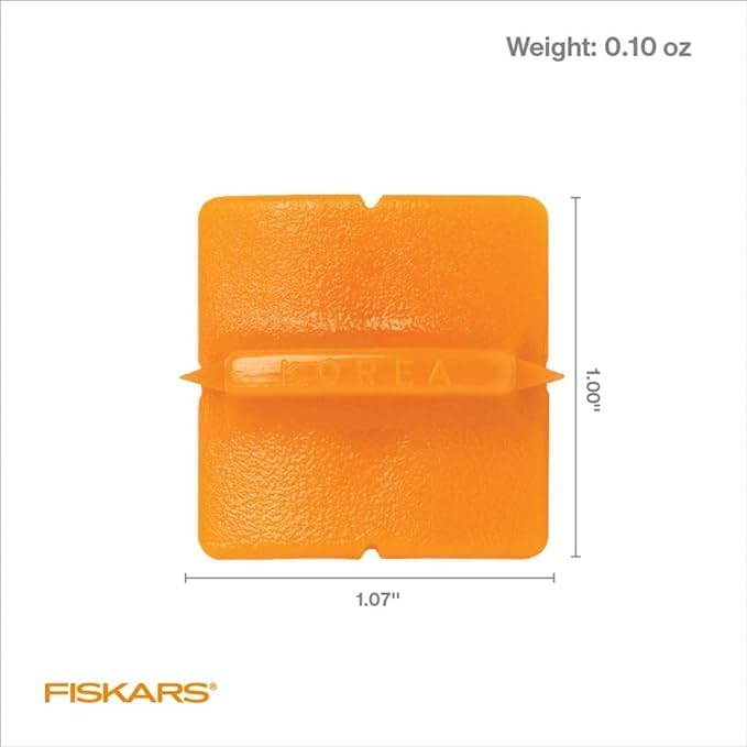 Fiskars Trimmer Replacement Blades, Precision-Ground Steel for Clean Cuts, Refill Carriage for 9" & 12" Personal Trimmers, Two Pack, Orange