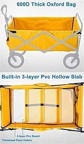 Collapsible Wagon Cart with Wheels Foldable Folding Wagons Carts Silen