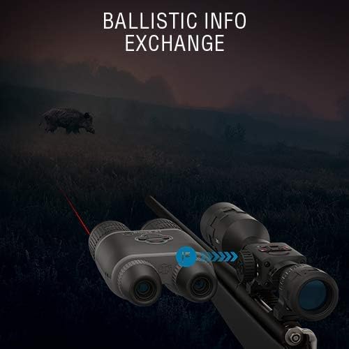 ATN BinoX 4T Thermal Binocular with Laser Range Finder, Full HD Video rec, WiFi, Smooth Zoom and Smartphone Controlling Thru iOS or Android Apps (384x288, 2-8x)