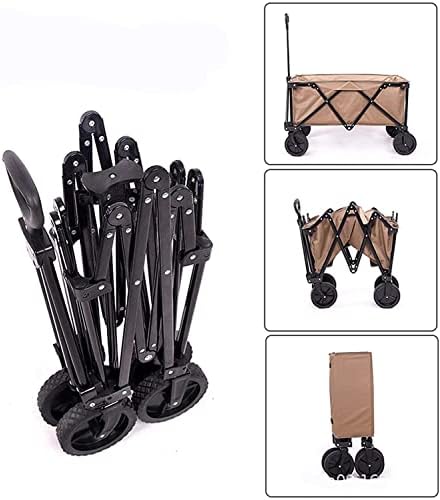 Portable Camping Cart,Outdoor Beach Wagon Garden Folding Garden Beach Outdoor Utility Wagon ping Camping Cart Easy Transport