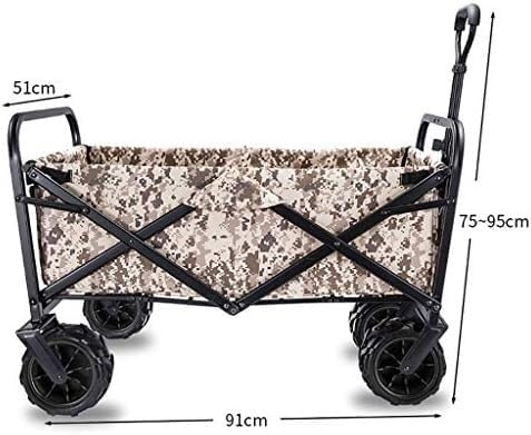 Heavy Duty Folding Garden Trolley Cart - Lightweight Multi-Function Sh
