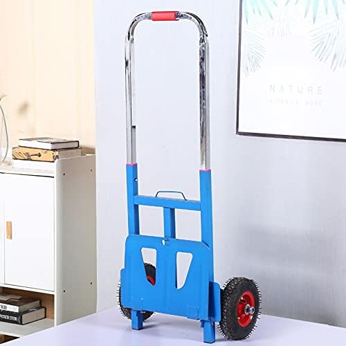 JSEIAJB Folding Shopping Cart Pull Cargo Trolley Luggage Cart Portable Load King Handling Small Cart Pull Truck Trailer