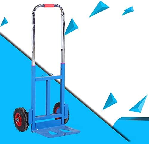 JSEIAJB Folding Shopping Cart Pull Cargo Trolley Luggage Cart Portable Load King Handling Small Cart Pull Truck Trailer