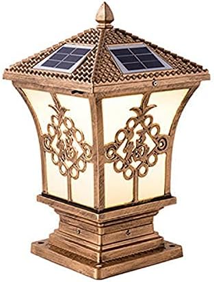 European StyleAntique Column Head Lamp Villa Wall Outdoor Door Solar G