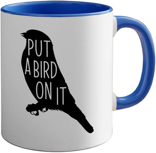 Bird Lover Two Tone Blue Edition 11oz - Put a Bird on it - Hummingbird