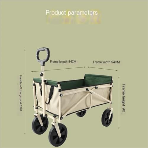 Portable Camping Cart,Foldable Beach Trolley Cart for Camper Outdoor Stroller Travel Equipment Supplies for Picnic Outdoor Carts for Camping Black Color