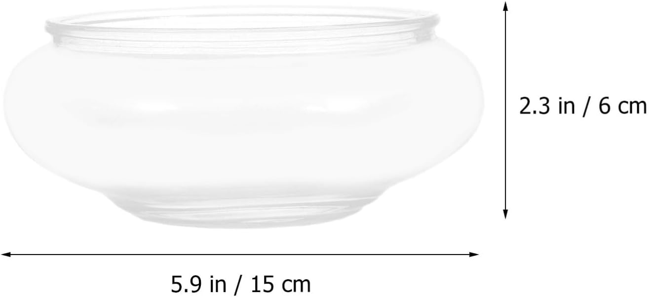 Flower Glass Vase Bowl Terrarium Succulent Planter: Glass Vase Bowl Hydroponic Planter Floral Container Fish Clear Bubble Floating Candle