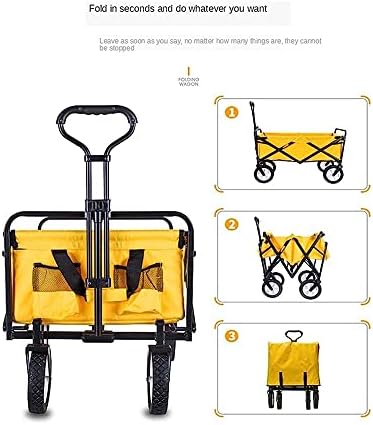 Collapsible Wagon Cart with Wheels Foldable Folding Wagons Carts Silen