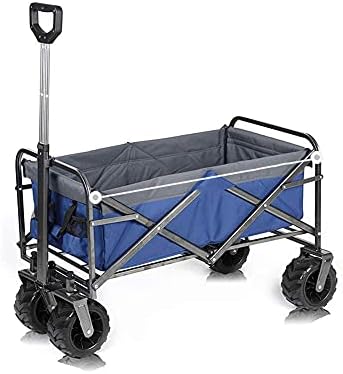 Portable Folding Trolley Cart for Outdoor Fishing & Shopping - Lightweight Multifunctional Transport Cart in Burgundy & Blue Gray - Collapsible, Easy to Use, Durable & Versatile