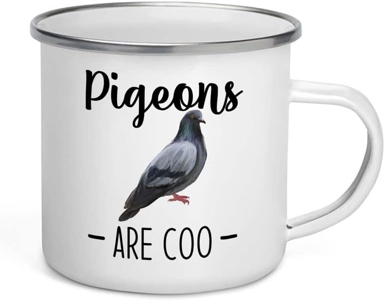 Bird Lover Camper Mug 12oz - Pgeons are coo - Hummingbird Nest Cage Parrot Dad Gardening Outdoor Birdwatcher Feeder