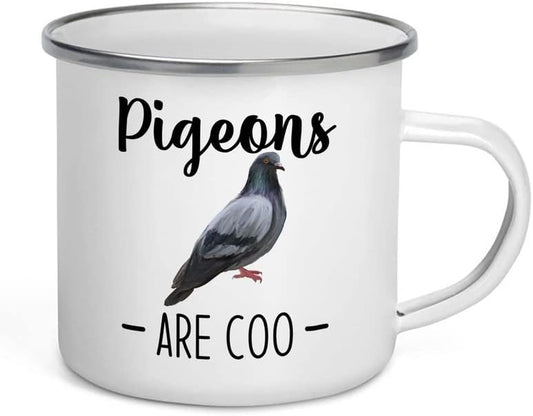 Bird Lover Camper Mug 12oz - Pgeons are coo - Hummingbird Nest Cage Parrot Dad Gardening Outdoor Birdwatcher Feeder