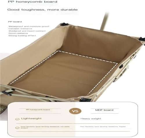 Portable Camping Cart,Beach Trolley Cart Camper Outdoor Portable Folding Cart with 150L Picnic Trailer Four Way Folding Design for Easy Transport and Storage
